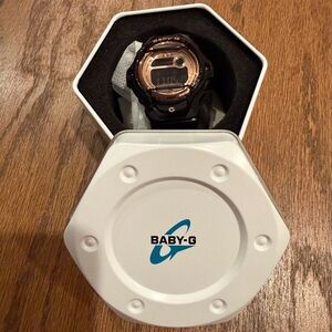 Baby G  G-Shock Black and Rose Gold watch